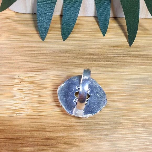 Tiger's Eye 925 Silver Plated Ring Size 5.5 - Picture 5 of 8